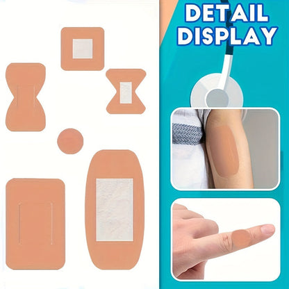 Adhesive Bandages 360pcs – Flexible Fabric Fingertip & Knuckle Bandages Set, Breathable Cloth Elastic First Aid Bandages in 12 Assorted