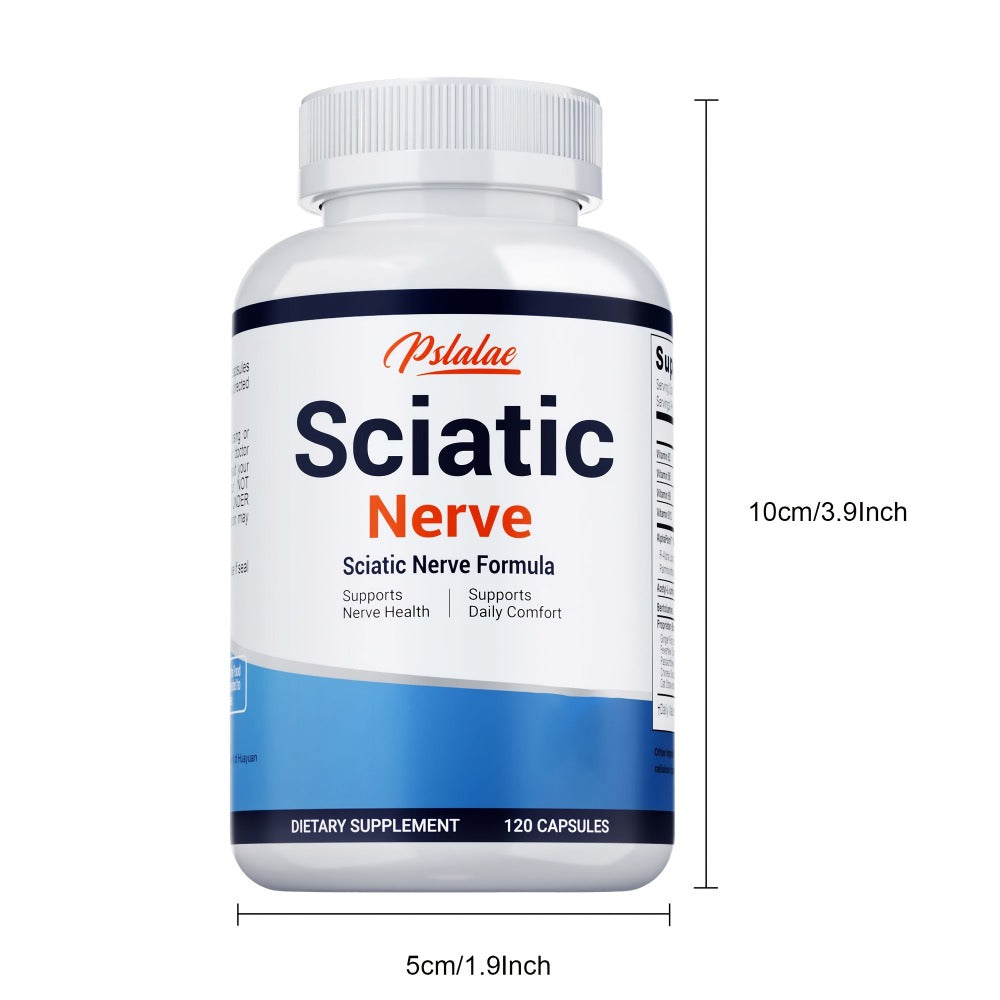 Nerve Pain Supplement 120 Capsules, Sciatic Nerve & Neuropathy Support with Vitamin B Complex, Benfotiamine & Acetyl-L-Carnitine