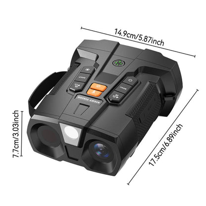 Black Digital Night Vision Binoculars with 4.5-Inch Screen, 10X Digital Zoom, Seven IR Levels and 5000mAh Battery