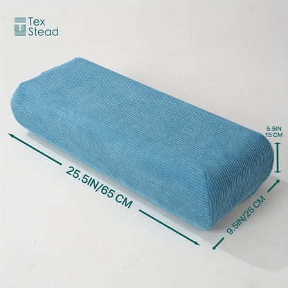 Yoga Bolster Pillow – Long Supportive Cushion for Restorative Yoga & Floor Sitting, Carry Handle & Machine Washable Cover for Meditation