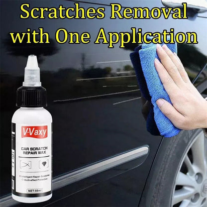 Car Scratch Repair Wax by V-Vaxy, Three 50ml Bottles with Three Sponges and Three Towels for Paint Application