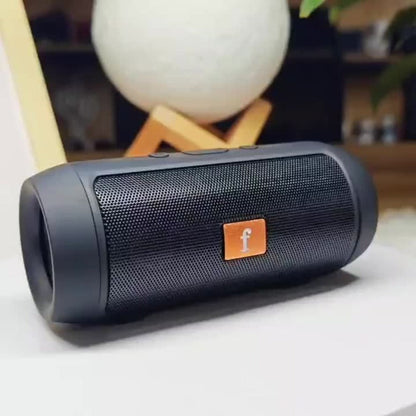 Bluetooth Speaker Cylindrical TWS Stereo-Pairing Model with USB Charging and Red or Black Color Options