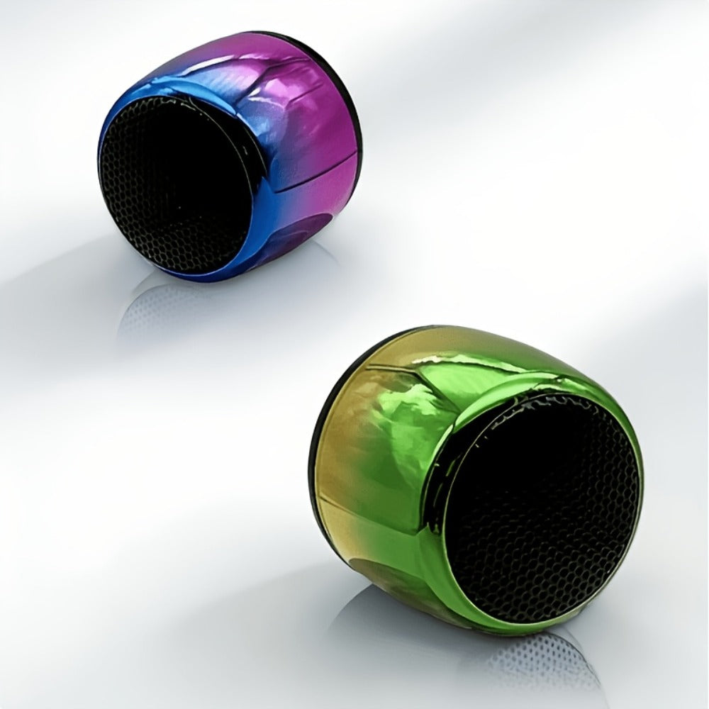Thumb-Sized Mini Wireless Bluetooth Speaker with Built-In Mic, TWS Pairing, 360° Stereo Surround Sound