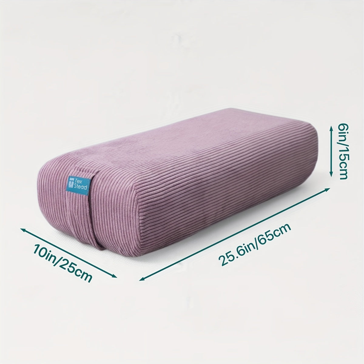 Yoga Bolster Pillow – Long Supportive Cushion for Restorative Yoga & Floor Sitting, Carry Handle & Machine Washable Cover for Meditation