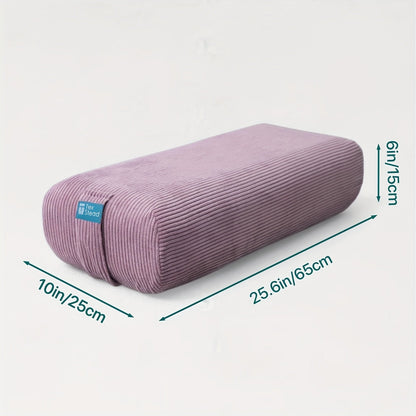 Yoga Bolster Pillow – Long Supportive Cushion for Restorative Yoga & Floor Sitting, Carry Handle & Machine Washable Cover for Meditation