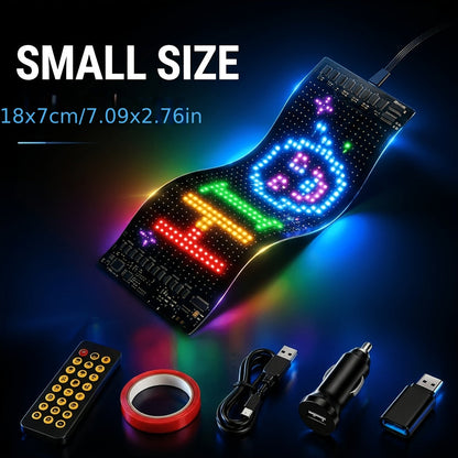 Programmable LED Sign, Flexible Matrix Display with App Control, Custom Text & Animations, Music Sync