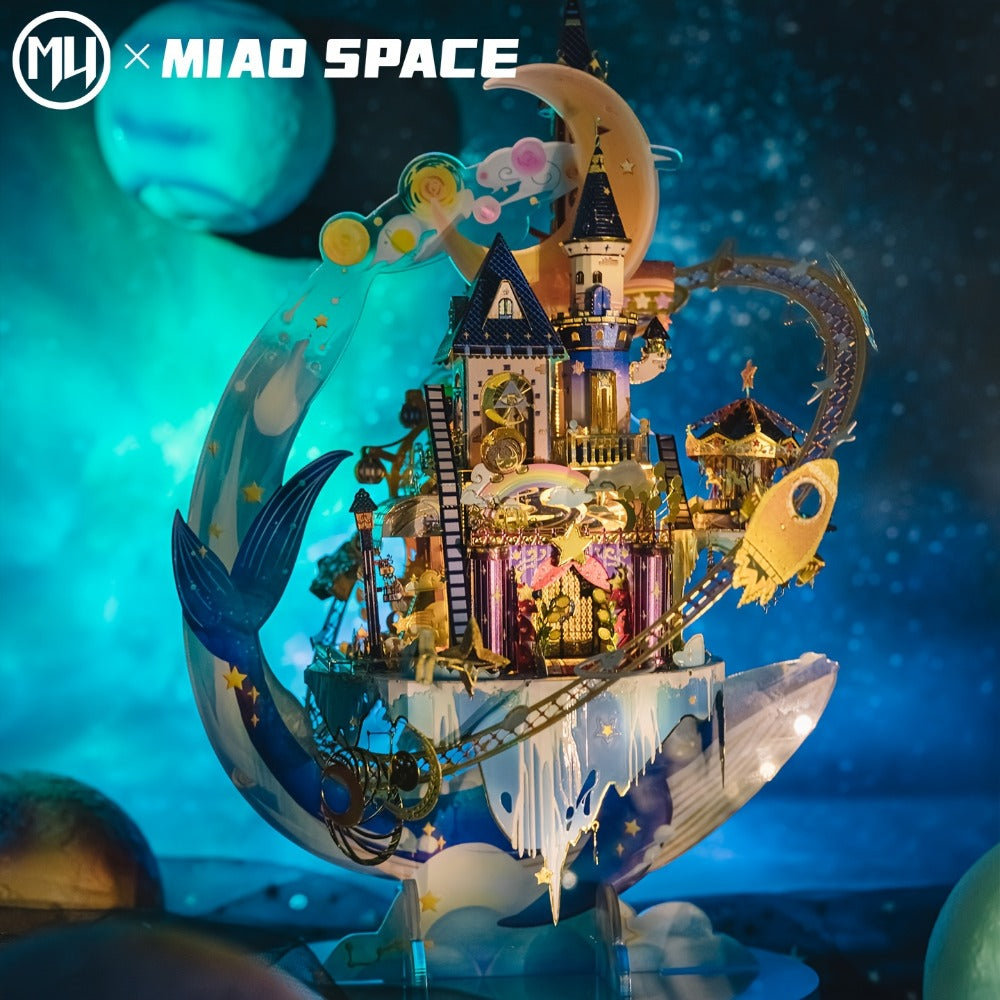 3D Metal Model Kit MU Star Playground, Handcrafted Garden Scene DIY Puzzle for Teens & Adults Ages 14+