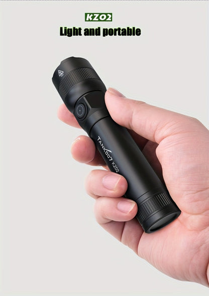 Mini LED Flashlight 18650 Rechargeable Battery, Adjustable Focus & Brightness Zoomable Compact Torch