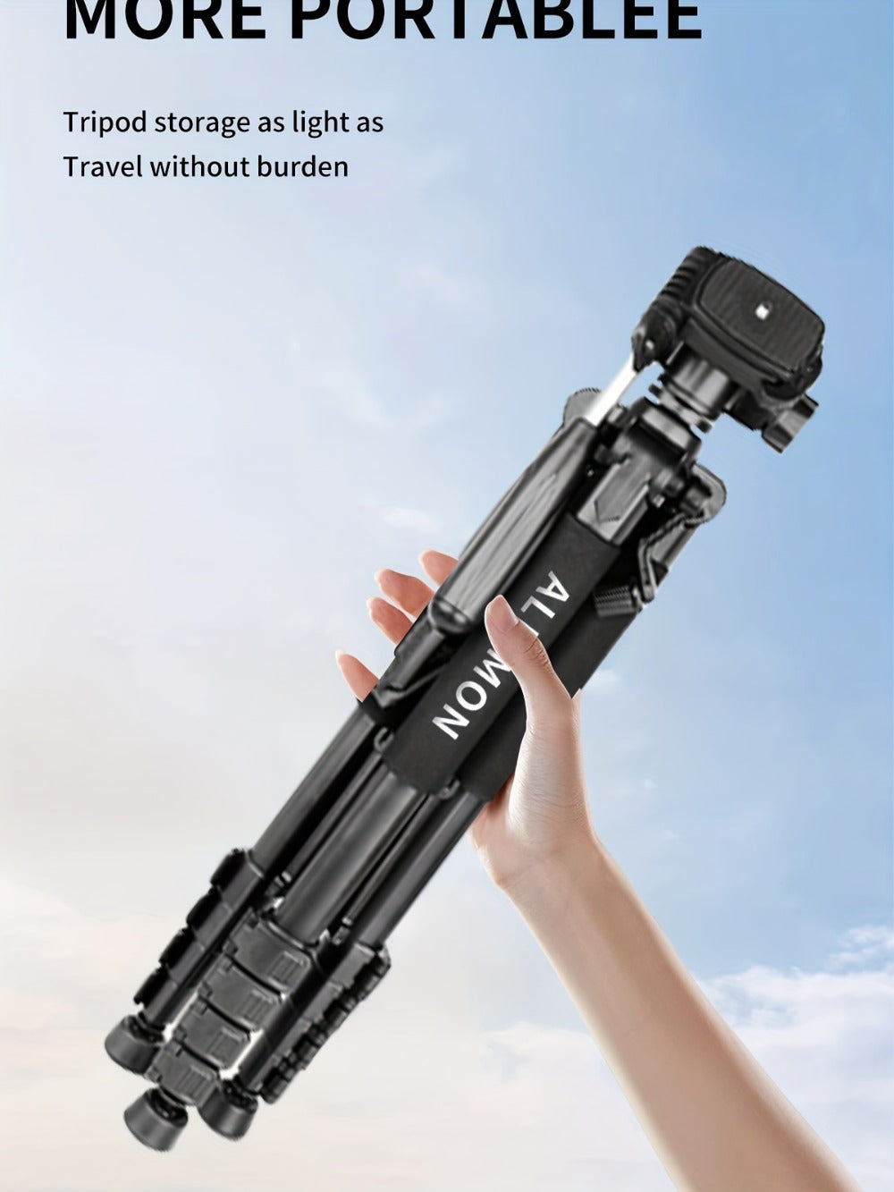 Aluminum Tripod 74 Inch Red 3-Section, ALEiMON 188cm Adjustable Camera Stand with Tote Bag for DSLR