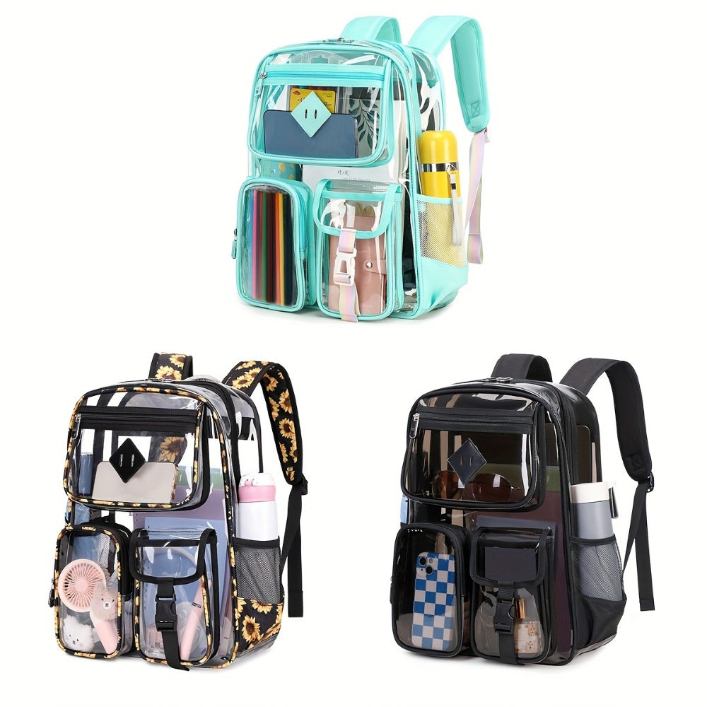 Backpack for Women – PVC, Clear, Transparent, Large Capacity – detail view 3