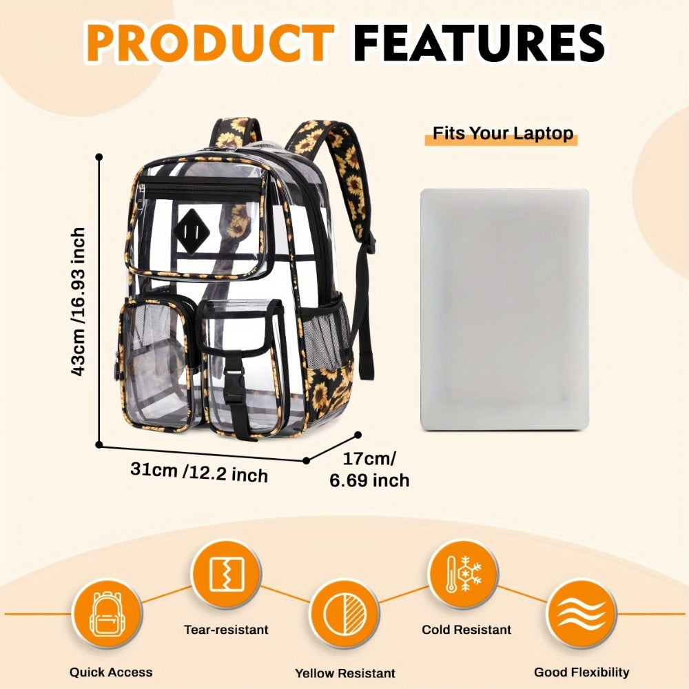 Backpack for Women – PVC, Clear, Transparent, Large Capacity – detail view 5