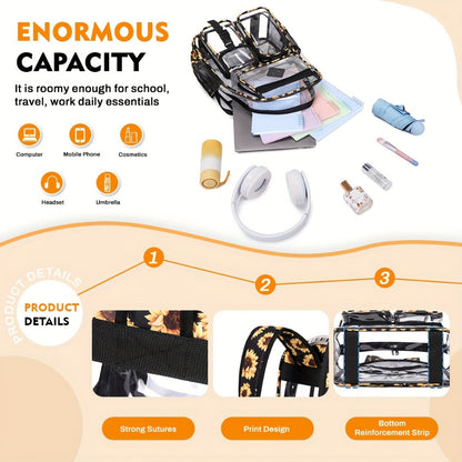 Backpack for Women – PVC, Clear, Transparent, Large Capacity – detail view 6