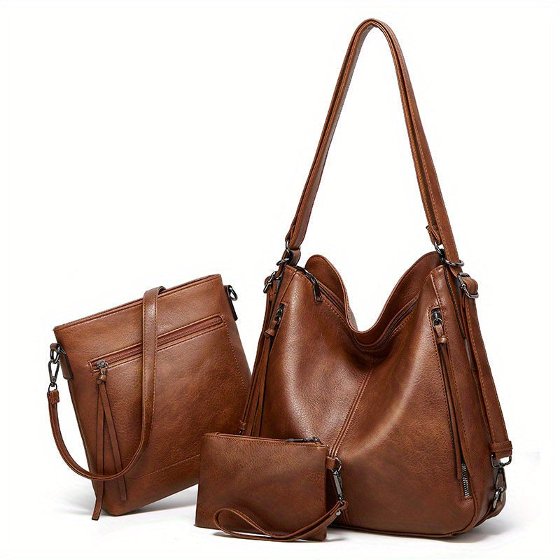 Backpack for Women – 3-Piece, Large Capacity, Convertible, for Travel & Work – detail view 3