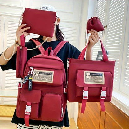 Backpack for Women – 5-Piece, Large Capacity, Lightweight, for Travel & Work – detail view 7