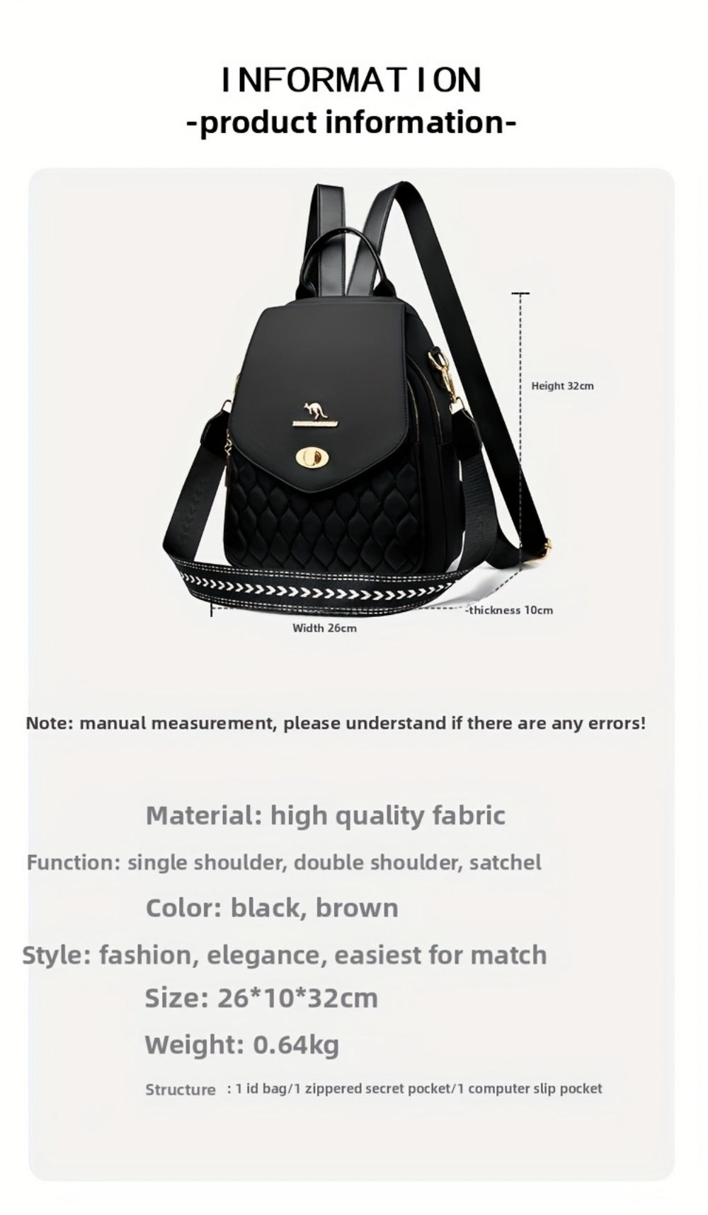 Backpack for Women – Lightweight, for Travel & Work – detail view 24