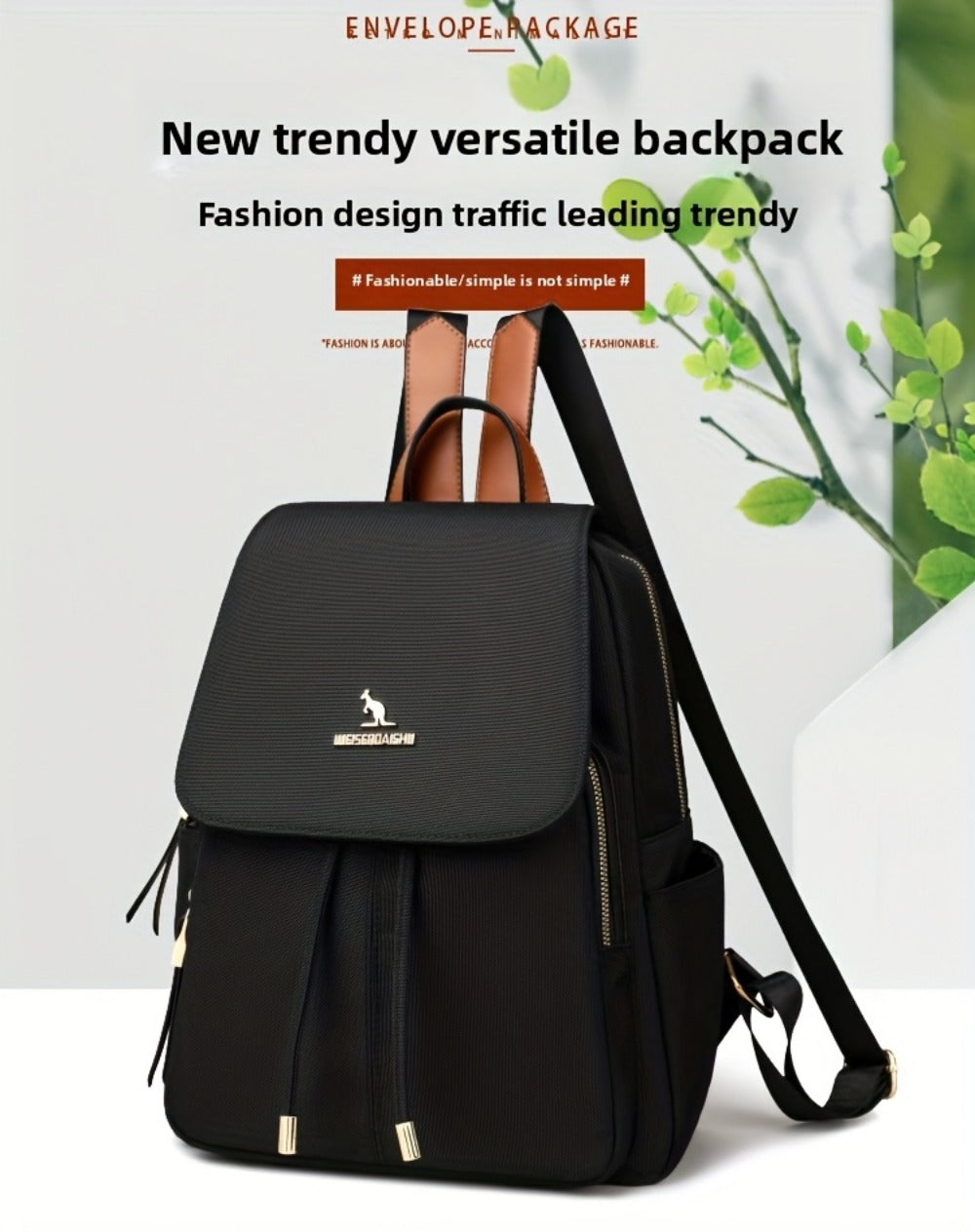 Backpack for Women – Nylon, Polyester, Lightweight, for Travel & Work – detail view 12