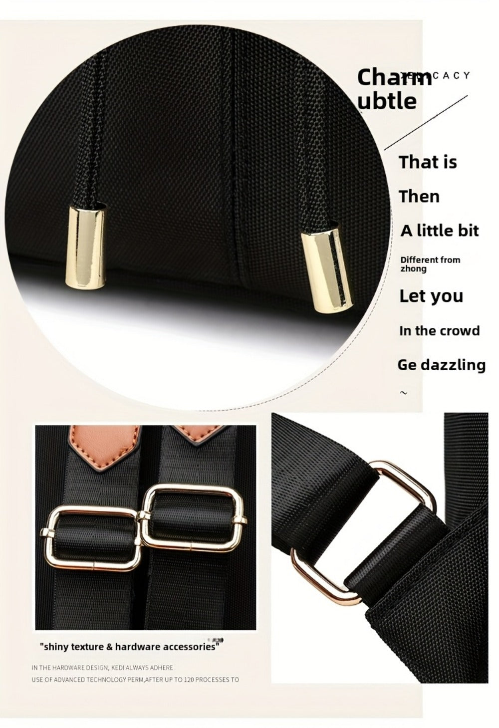 Backpack for Women – Nylon, Polyester, Lightweight, for Travel & Work – detail view 14