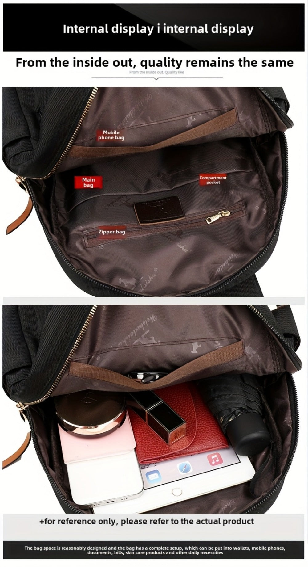 Backpack for Women – Nylon, Polyester, Lightweight, for Travel & Work – detail view 18