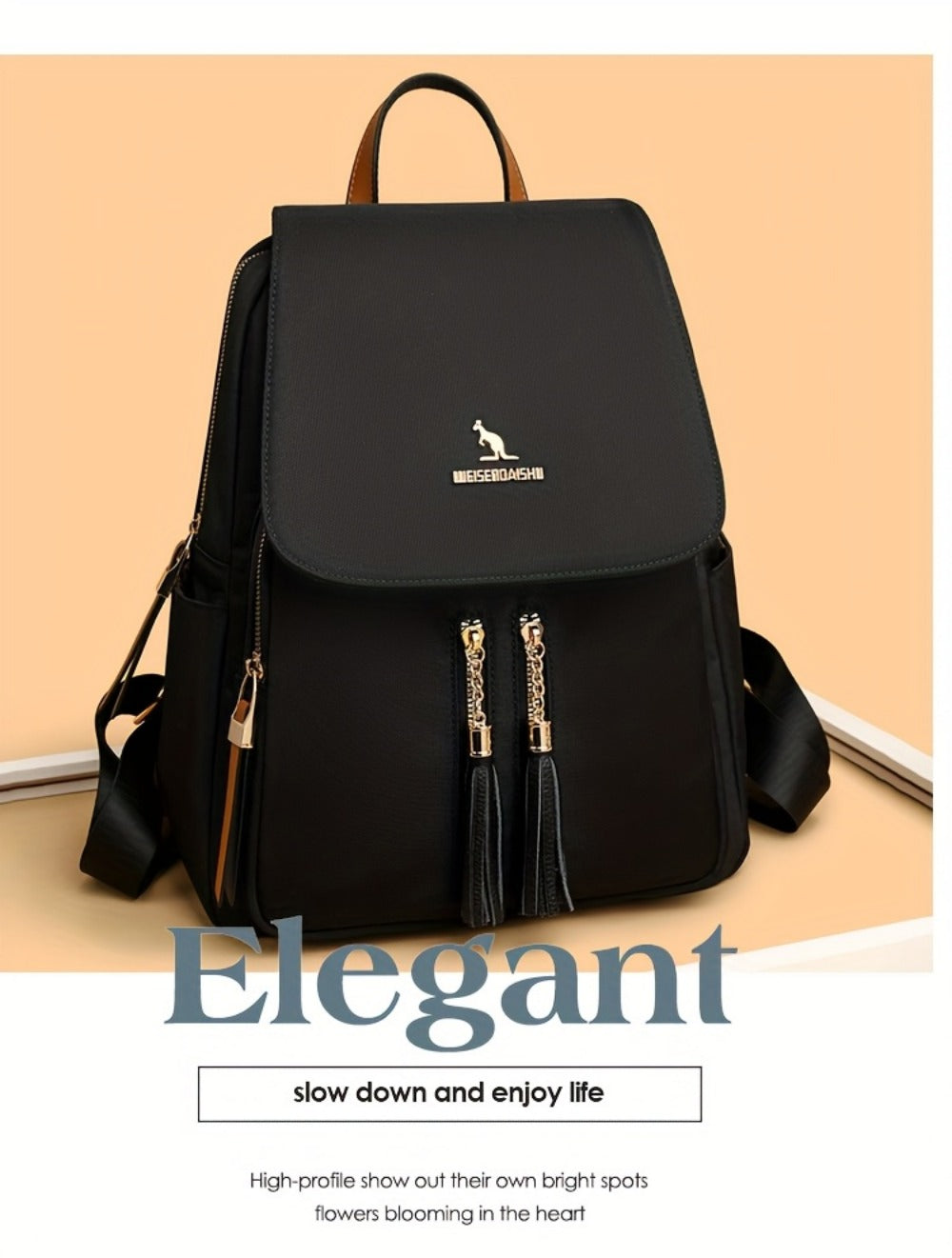 Backpack for Women – Nylon, Polyester, Lightweight, for Travel & Work – detail view 24