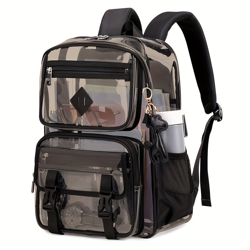 Backpack for Women – PVC, Clear, Transparent, Large Capacity – front view - product view 16