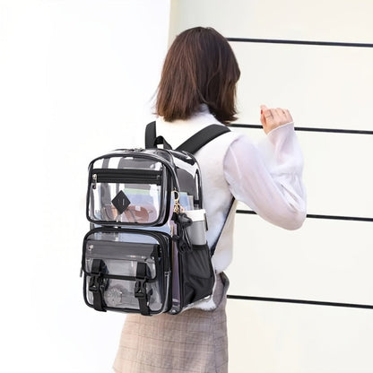 Backpack for Women – PVC, Clear, Transparent, Multi-Pocket – detail view 3