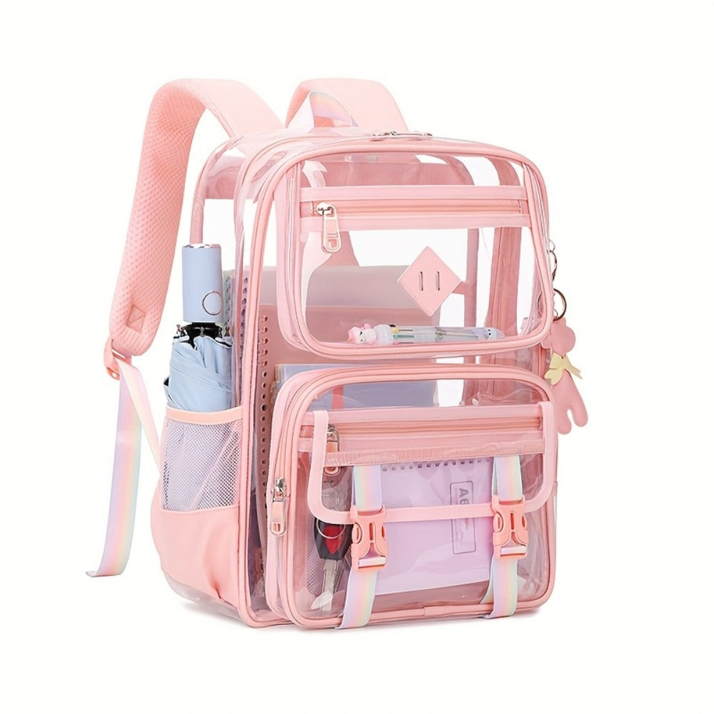 Backpack for Women – PVC, Clear, Transparent, Multi-Pocket – detail view 8