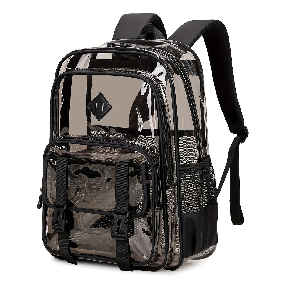 Backpack for Women – PVC, Clear, Large Capacity, Transparent – front view - product view 15