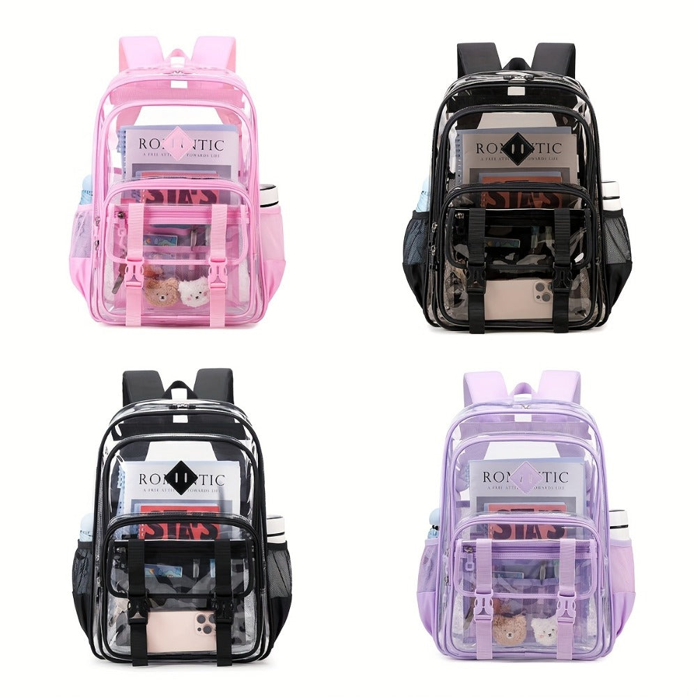Backpack for Women – PVC, Clear, Large Capacity, Transparent – detail view 3