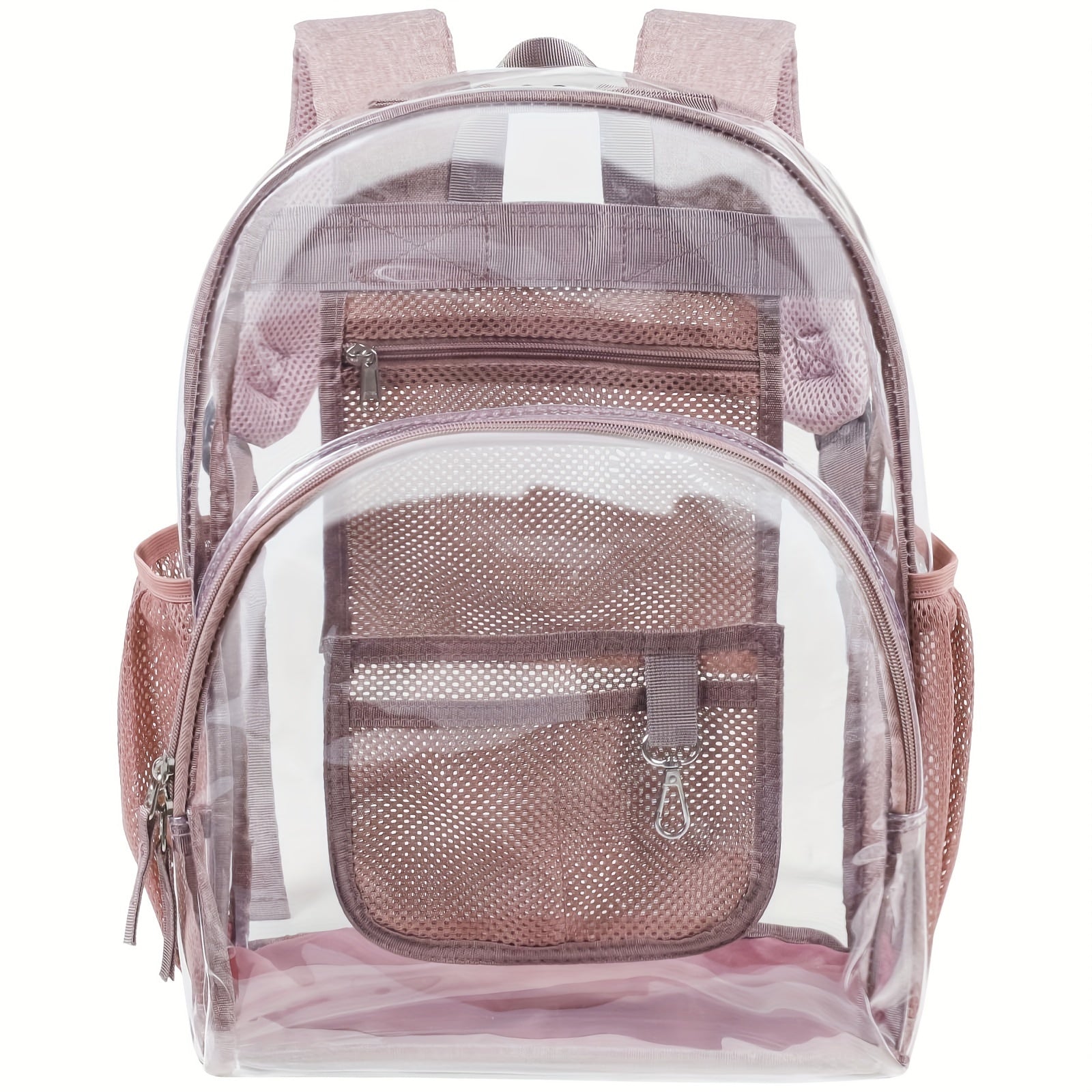 Backpack for Women – PVC, Clear, Transparent, for Travel & Work – front view - product view 15