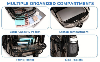 Backpack for Women – PVC, Transparent, Large Capacity, Clear – detail view 11