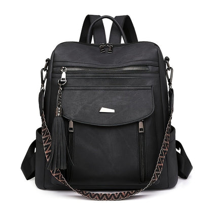 Backpack for Women – Vegan Leather, Convertible – front view - product view 16