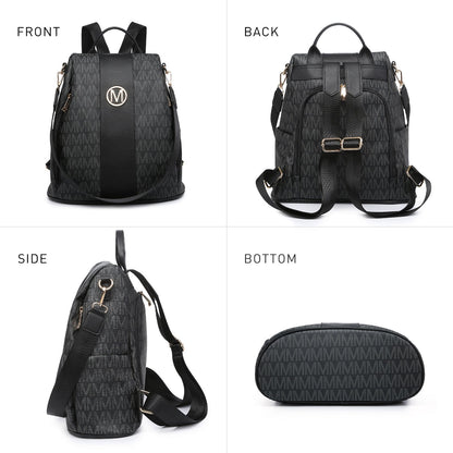 Backpack for Women – Vegan Leather, Anti-Theft, Convertible, Multi-Pocket – detail view 34