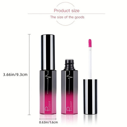 Semi-Matte Liquid Lip Color in Six Numbered Shades with 9.3cm Gradient Tube and Wand Applicator