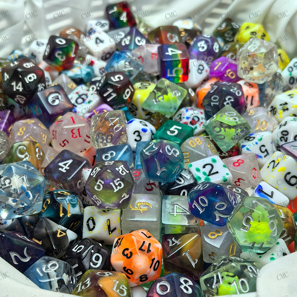 DnD Polyhedral Dice Bulk Set ~135pcs with the Listed Color, Size or Set Options for Everyday Use