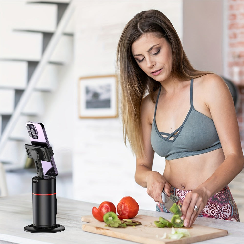 Gesture Control Auto Face Tracking Tripod with 360° Rotation & Wireless Remote No App Required