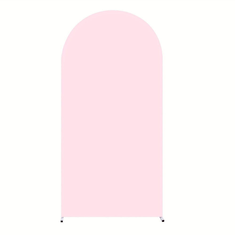 Wedding Arch Cover 6ft Polyester Fitted Round Top Backdrop Cover, Wrinkle-Free Machine Washable, for Wedding Ceremony Birthday Party Gender