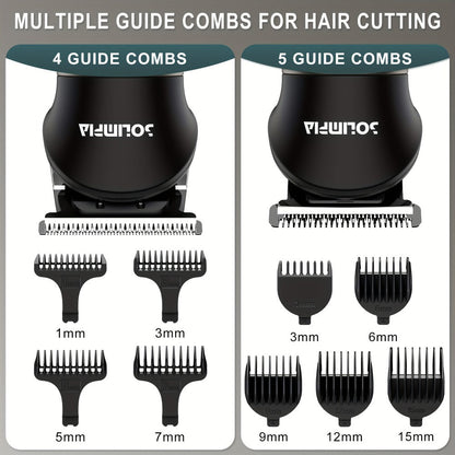 7-in-1 Hair Clipper Grooming Kit for Men Professional Cordless Barber Trimmer Set Beard Nose for Entryways, Bedrooms and Living Spaces