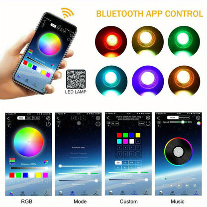 Fiber Optic Star Ceiling Light Kit 1000pcs, 0.5mm x 78.74" RGBW Car Roof Headliner Starlight Kit with App & 24-Key Remote Control