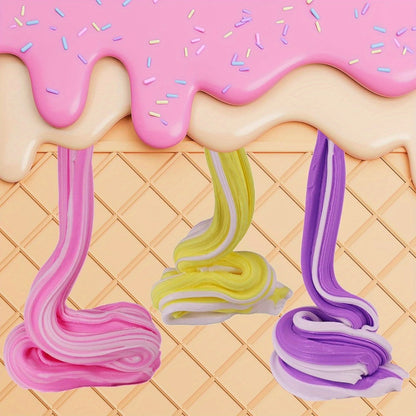 Slime Kit for Girls Boys 12 Cups, Fruit Color Fluffy Slime Making Set with Bull Glue & Mixed Mud