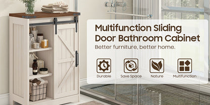Bathroom Storage Cabinet with Sliding Doors and Adjustable Shelves detail image - detail view 16