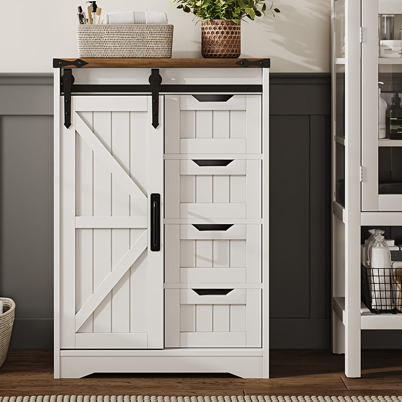 Storage Cabinet shown in the White 02, 11.8"D x 22"W x 32.6"H option