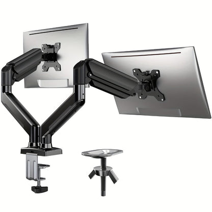 Dual Monitor Stand for 32 Inch Screens, Full Motion Dual Monitor Arm with 180° Swivel Tilt 360° Rotation