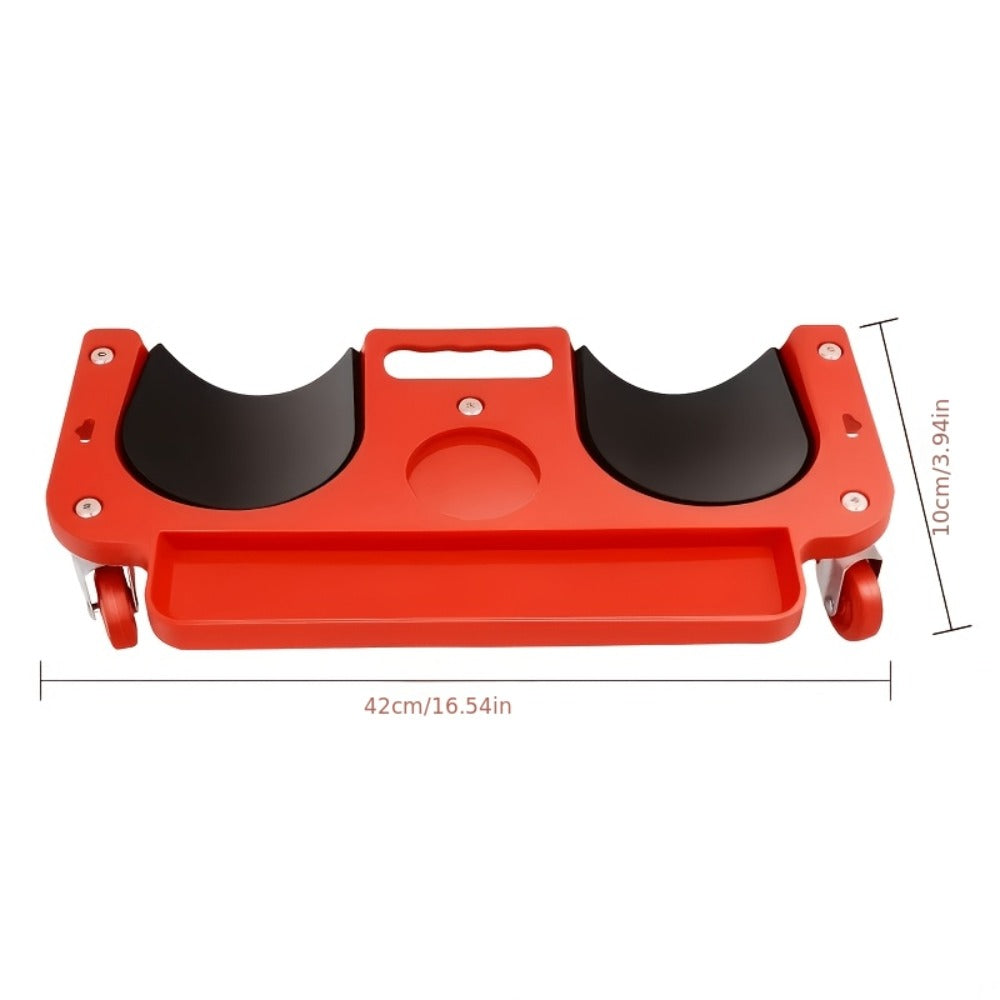 Rolling Knee Pad Creeper with Wheels Foam-Filled Knee Cups 20x5.5 Inch for Automotive Repair Flooring Garage Mechanic Kneeling Platform