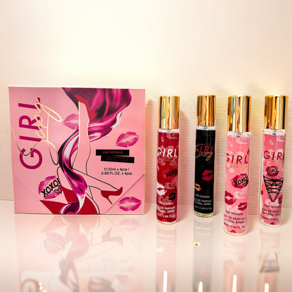 Women's Perfume Gift Set 4 Piece Travel Size Spray Kit – MYSTICAL Long Lasting Fresh Floral Scent Unisex Fragrance for Her Birthday