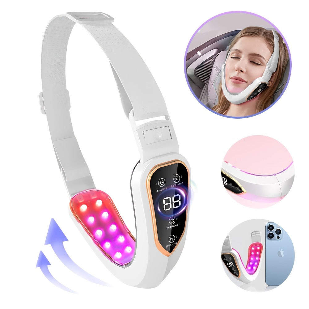 V-Face Slimming Massager 6-Speed USB Rechargeable Electric Jawline Chin Sculpting Device for Makeup, Travel and Everyday Vanity Use