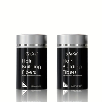 DeXe Hair Fiber Powder 2pcs x 22g, Natural Fine Thickening Fibers for Thinning Hair & Bald Spot Coverage