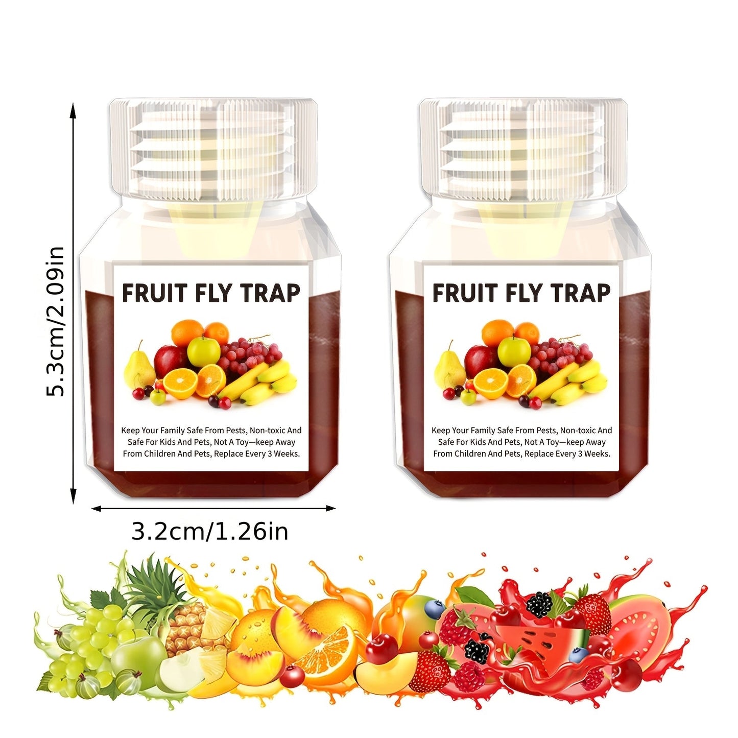 Fruit Fly Trap Indoor Sticky Flying Insect Catcher Bug Trap for Kitchen Home Plant Gnat Whitefly Fungus Gnat Pest Control