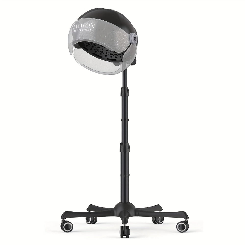 Hooded Hair Dryer 1875W Ionic Standing Bonnet Dryer on Wheels, 3 Heat Settings, Height Adjustable 30-55"