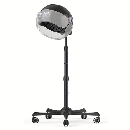 Hooded Hair Dryer 1875W Ionic Standing Bonnet Dryer on Wheels, 3 Heat Settings, Height Adjustable 30-55"