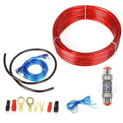 Amplifier Wiring Kit 10 Gauge 1500W – Complete Car Audio Amp Install Kit with RCA Cable, Power & Ground Wire, Remote Cable, AGU Fuse Holder